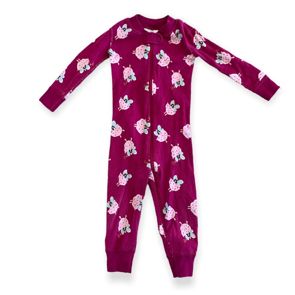 Hanna Andersson Sugar Plum Fairy Print Nite Nite Cotton Pajamas Zip Sleeper 85